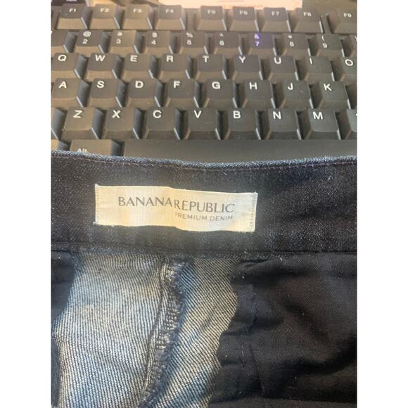 Banana Republic Women's Sailor Flare Leg Denim Jeans Dark Wash Blue Size 27P - Picture 5 of 7